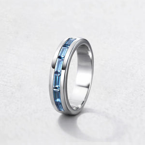 Evertrue Spectrum | Half-Eternity Baguette Alexandrite Band.