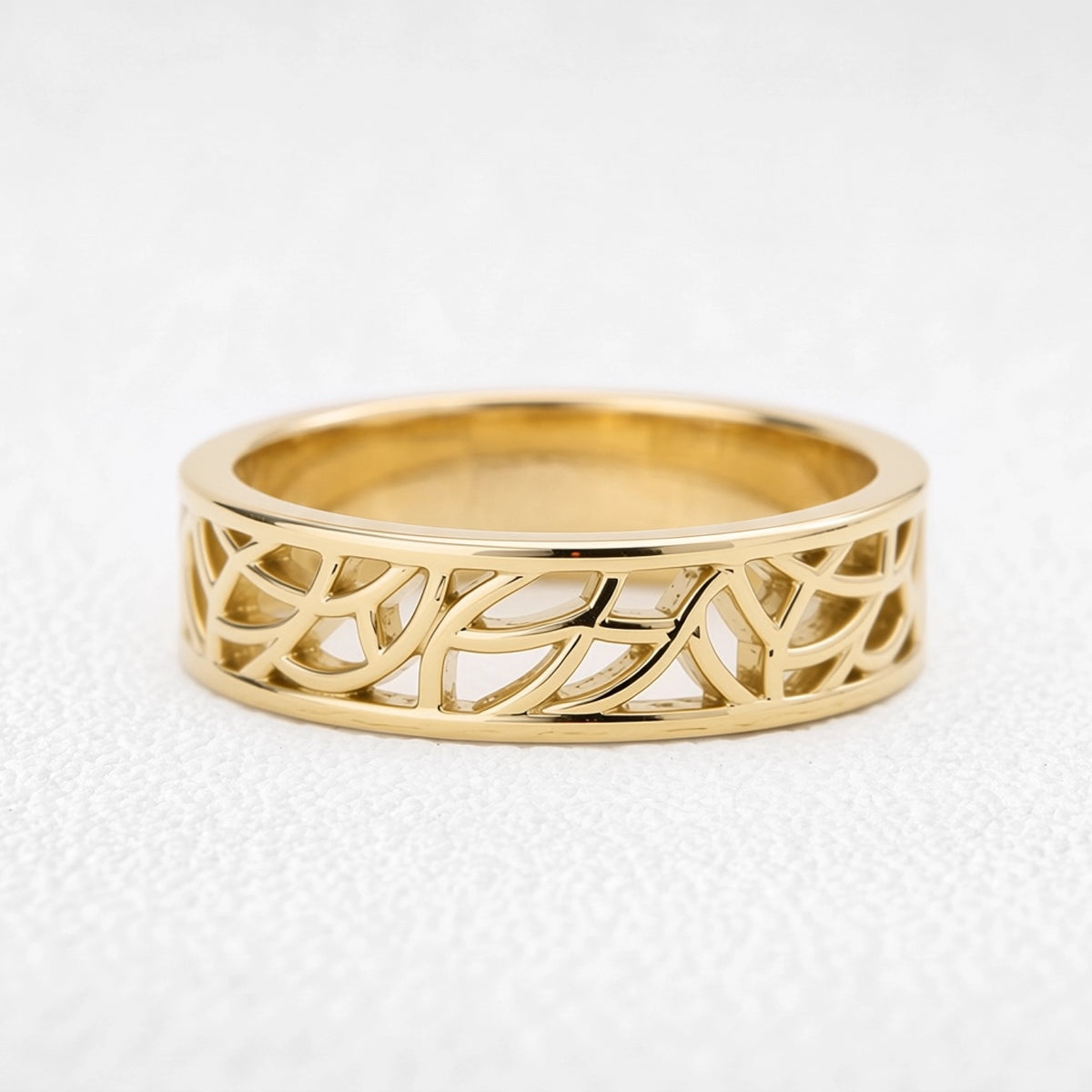 Ariel’s Vault | Unisex Interwoven Arch Wide Band