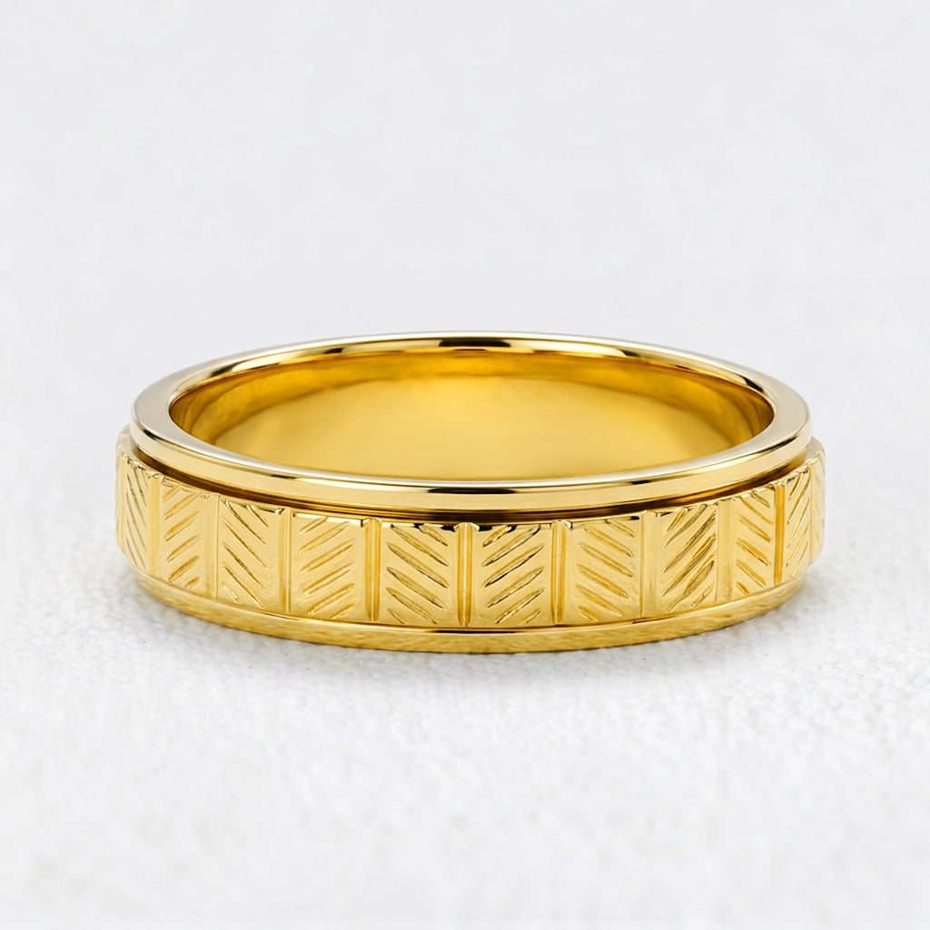 Orion's Forge | Herringbone Textured Men's Band