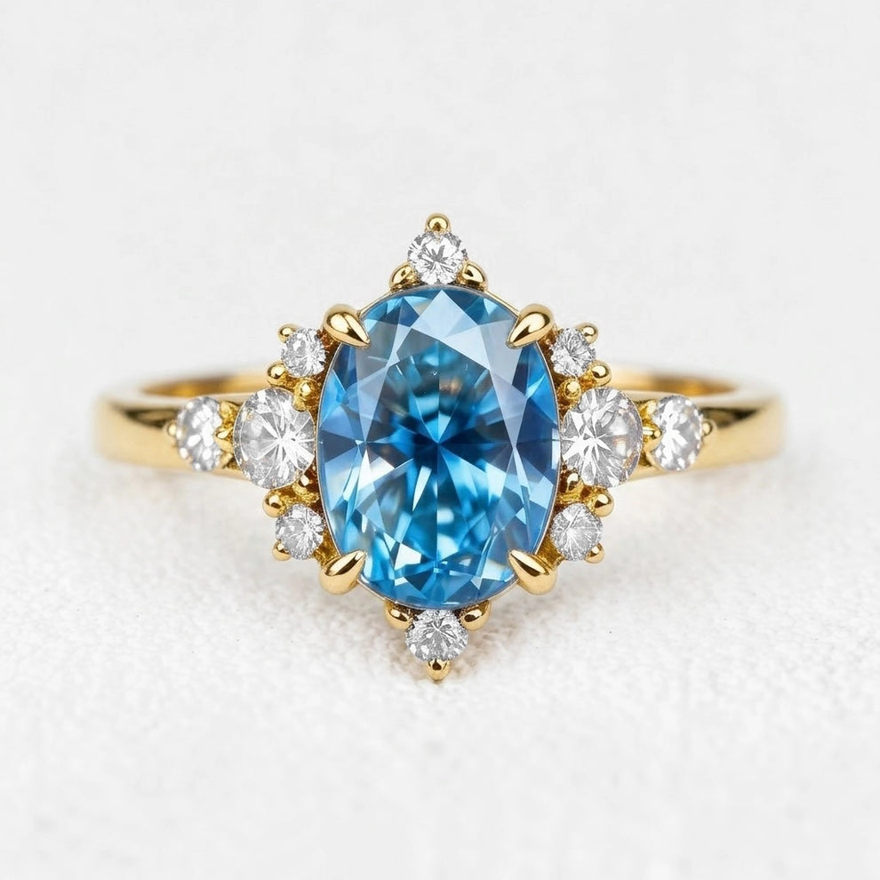 Carlotta’s Nocturne | 2CT Oval Sapphire Engagement Ring