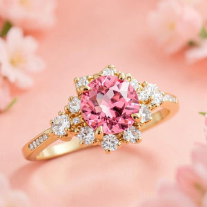 Marina‘s Cove | Brilliant Pink Halo Ring.