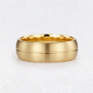 Atlas Vaulted | Architectural Brushed Men's Wedding Band.