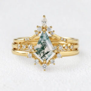 Genevieve’s Grace | Kite Moss Agate Vintage Bridal Trilogy