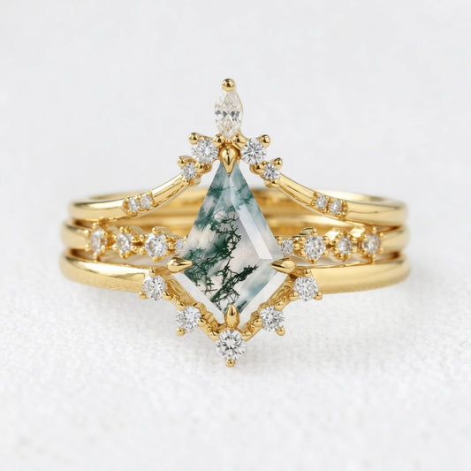 Genevieve’s Grace | Kite Moss Agate Vintage Bridal Trilogy