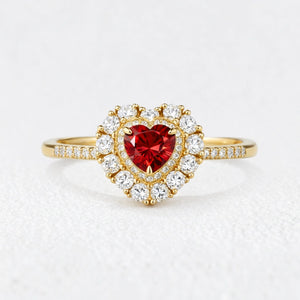 Eleonora’s Crown | Radiant Ruby Halo Engagement Ring