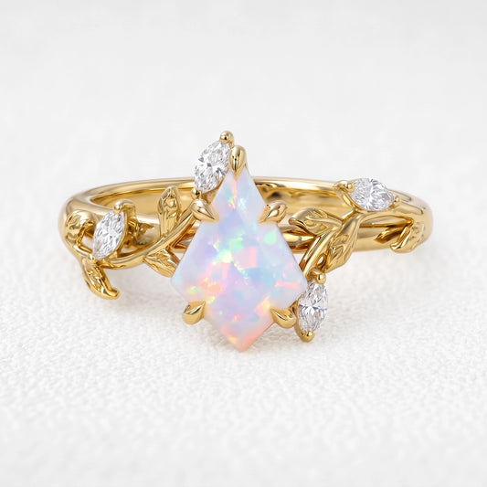 Seraphina’s Eden | Kite Opal Foliage Engagement Ring