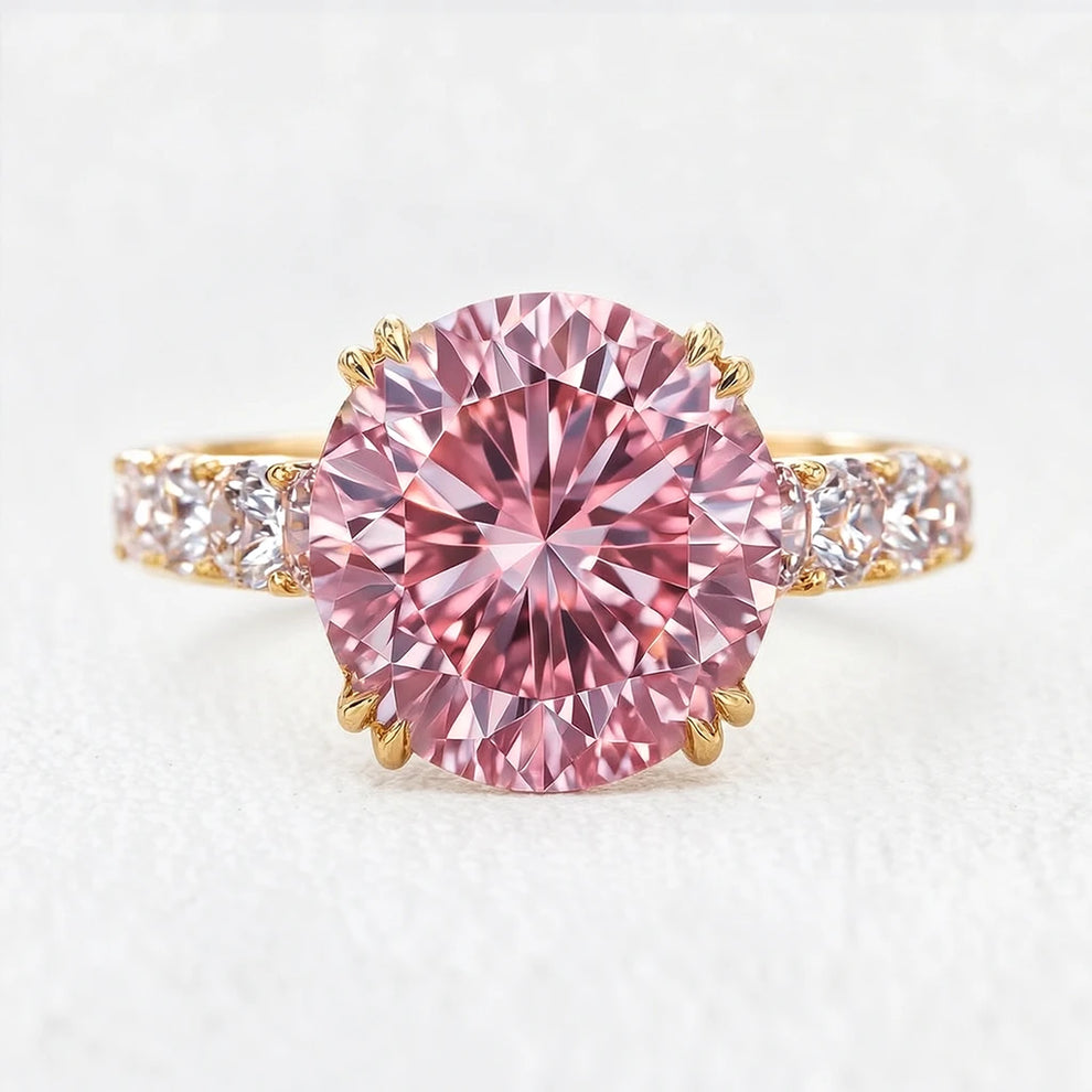 Alexandra’s Luminary | 3CT Vintage Pink Sapphire Solitaire Engagement Ring