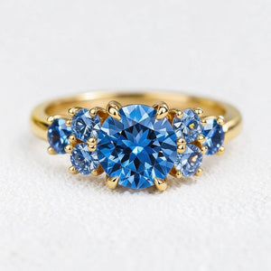 Luciana’s Evermore | 1CT Round Blue Sapphire Engagement Ring