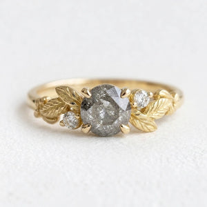 Flora’s Vine | Salt and Pepper Diamond Engagement Ring.