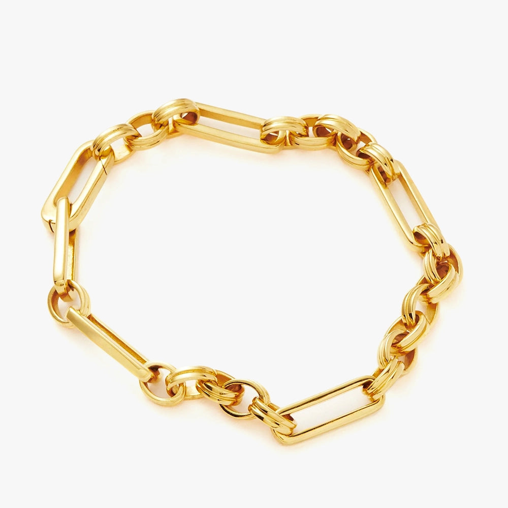 18K Gold Vermeil Axiom Chain Bracelet.