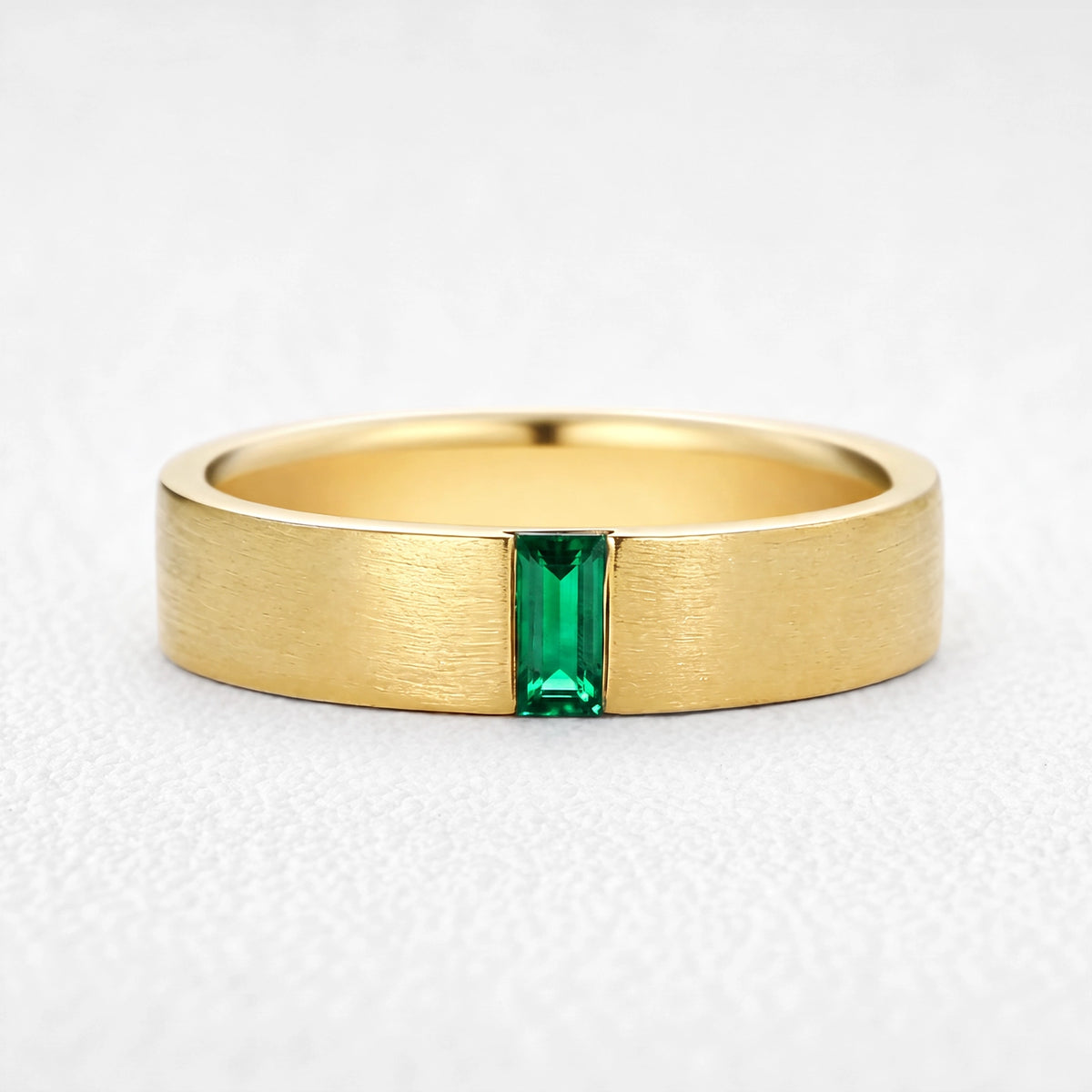 Marcus‘s Keystone | Brushed Emerald Men’s Band