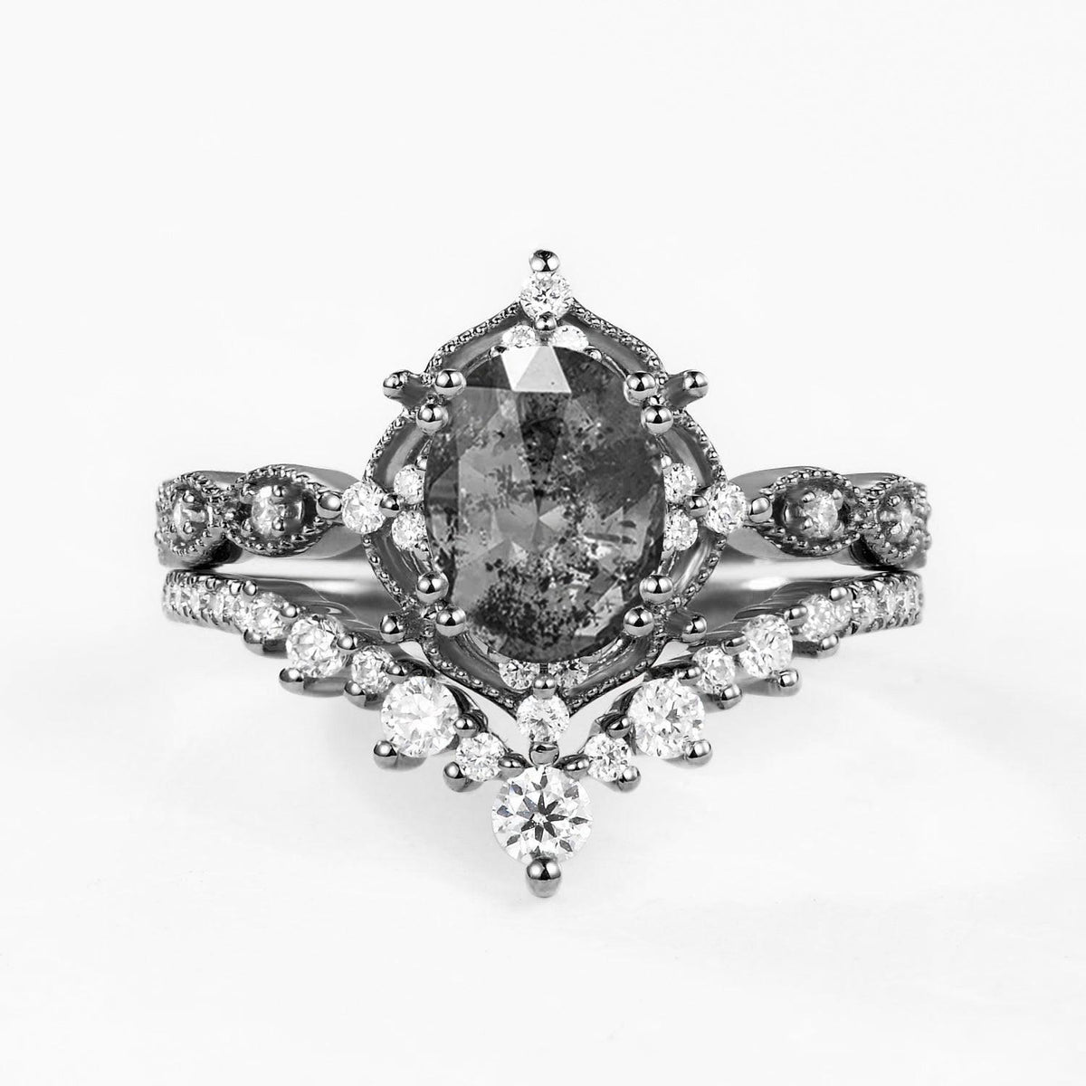 Juliet’s Masquerade | Black Gold Signature Vintage Bridal Set 2pcs.