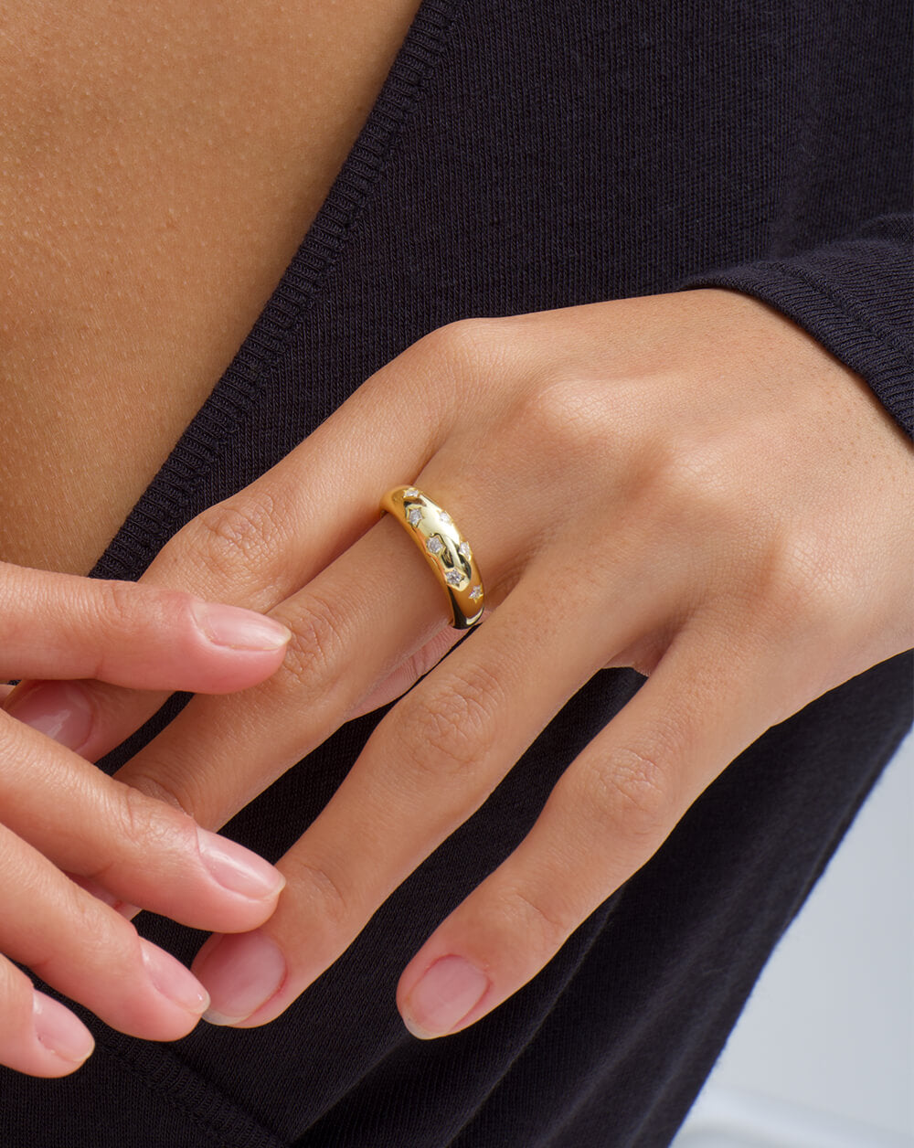Stars Dome Chunky Ring