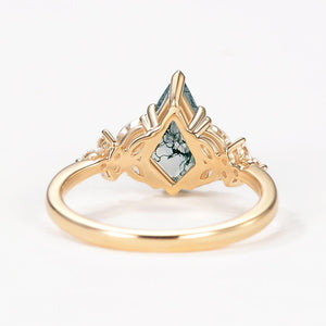 1.5ct Kite Moss Agate Engagement Ring.