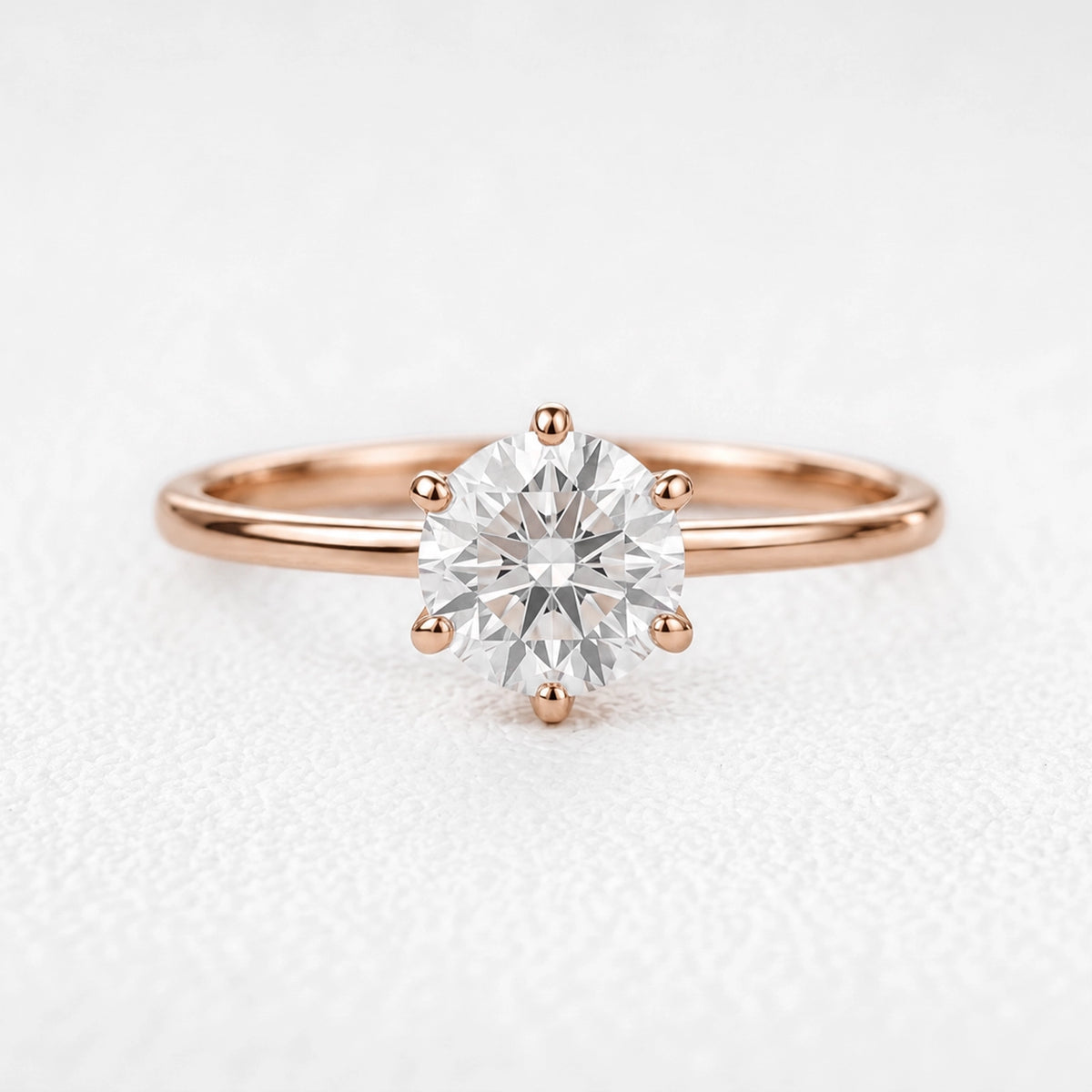 Genevieve’s Eternity | Classic Round Diamond Solitaire Engagement Ring