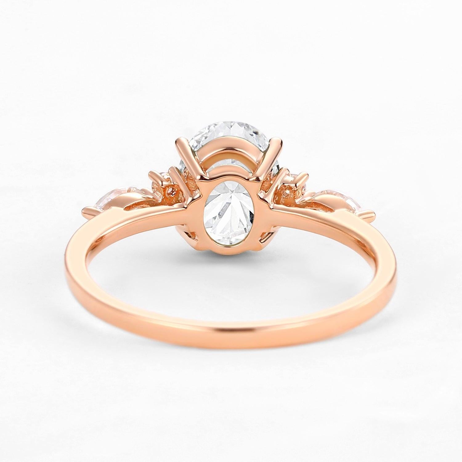Elara‘s Dawn | 1.5CT Oval Lab-Grown Diamond Engagement Ring.