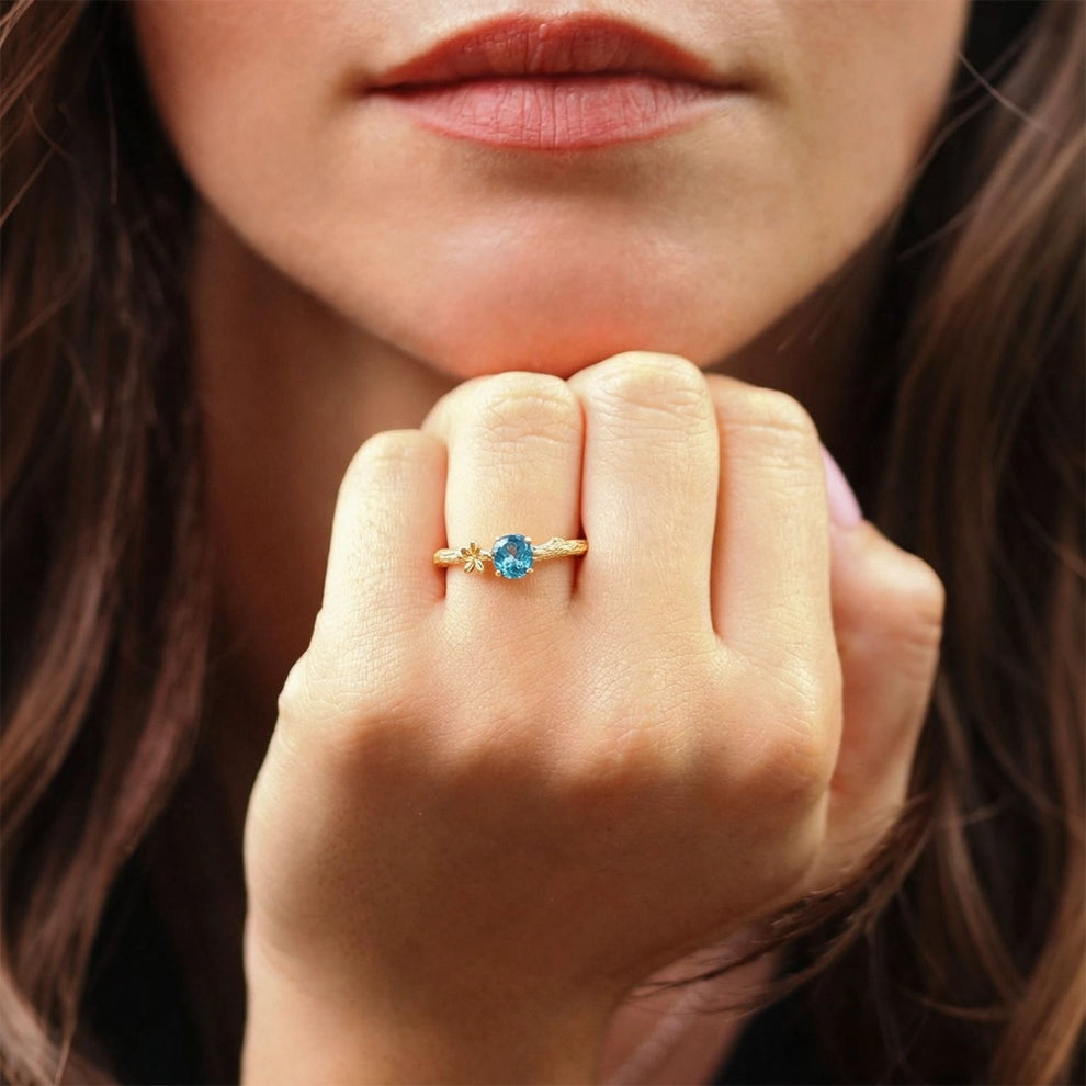 Jasmine Twilight | Blue Diamond Engagement Ring.