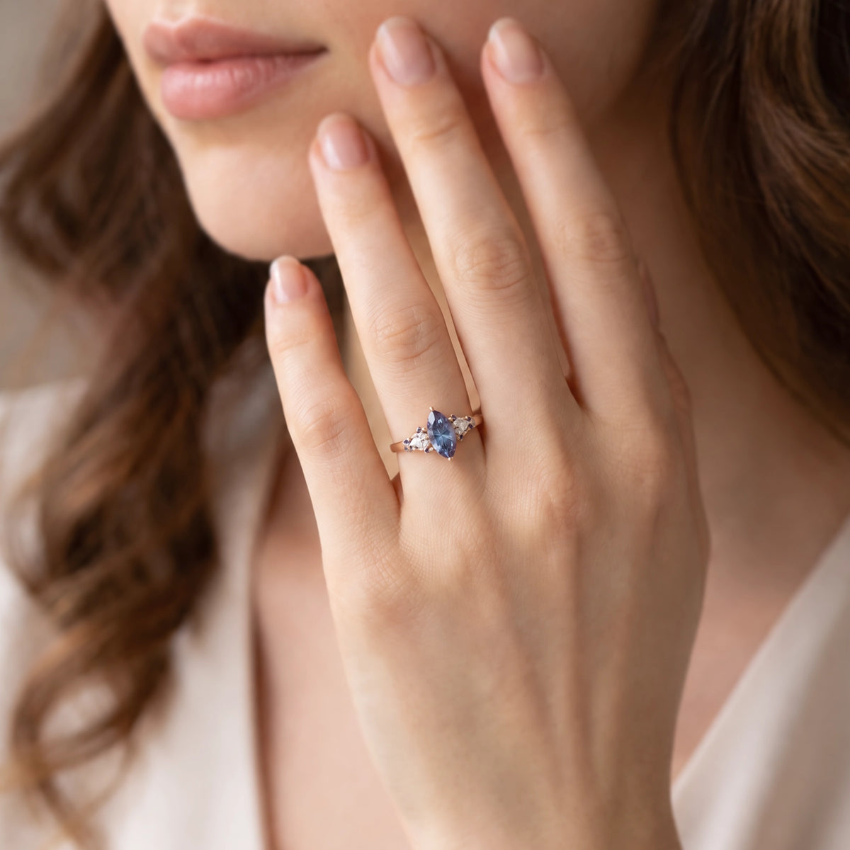 Eleonora’s Eclipse | 2CT Fantasy-Cut Marquise Alexandrite Vintage Engagement Ring