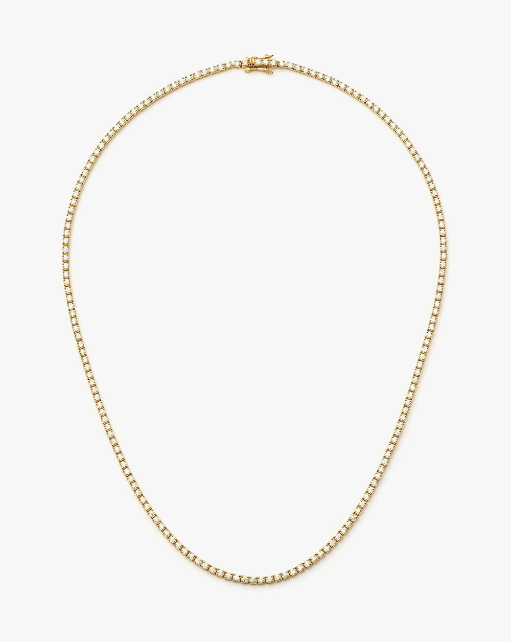18K Gold Vermeil Classic Tennis Necklace.