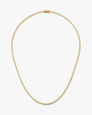 18K Gold Vermeil Classic Tennis Necklace.