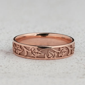Sylvie’s Wedding Pair | His Ivy Band & Her Diamond Ring.