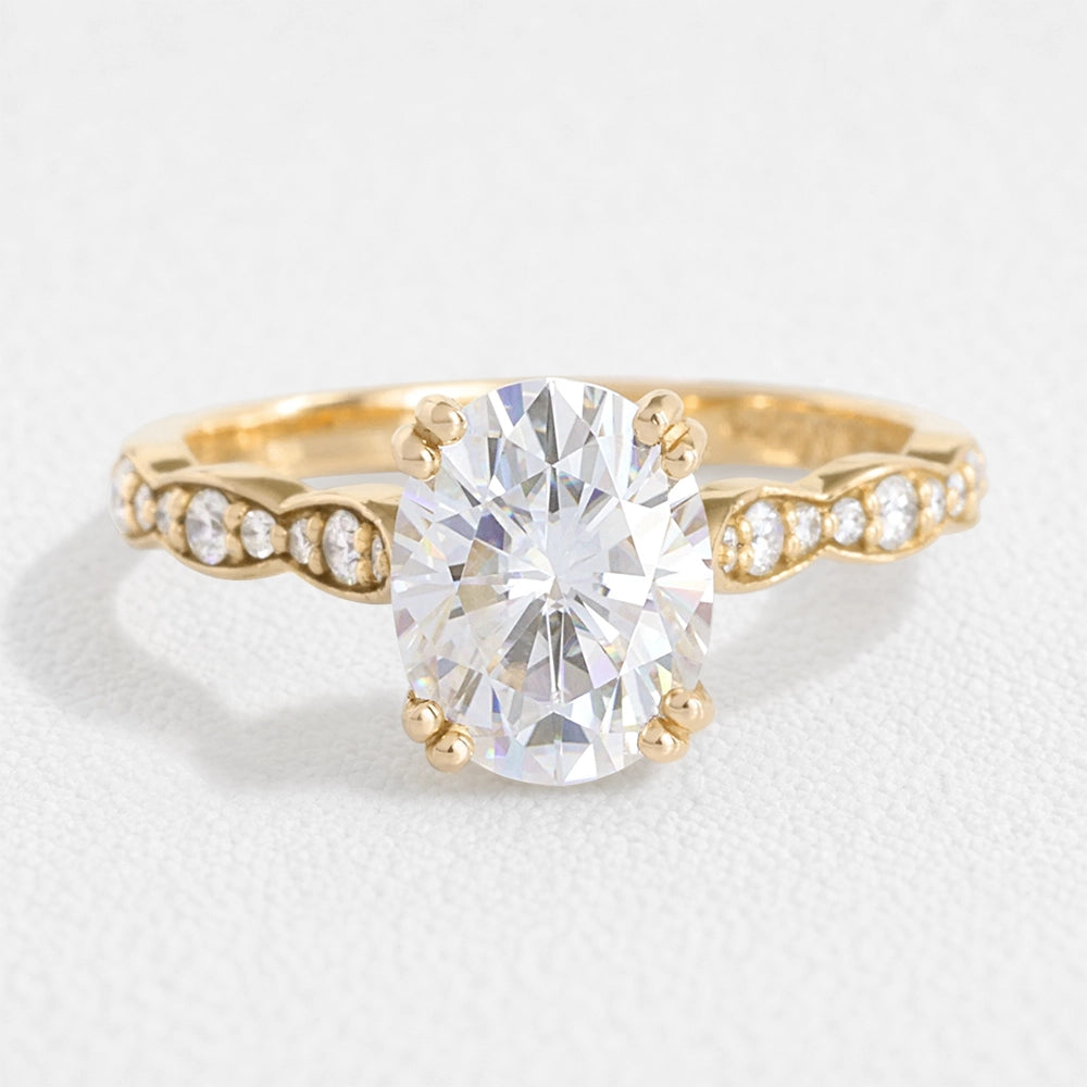 Grace’s Scallop | 2.2CT Oval Diamond Solitaire Engagement Ring.