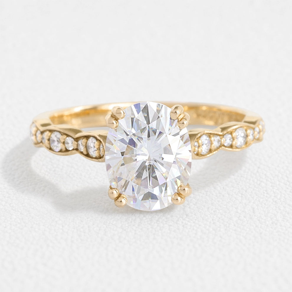 Grace’s Scallop | 2.2CT Oval Diamond Solitaire Engagement Ring.