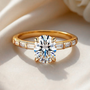 Lyra’s Lumina | 2CT Oval Cut Moissanite Ring.
