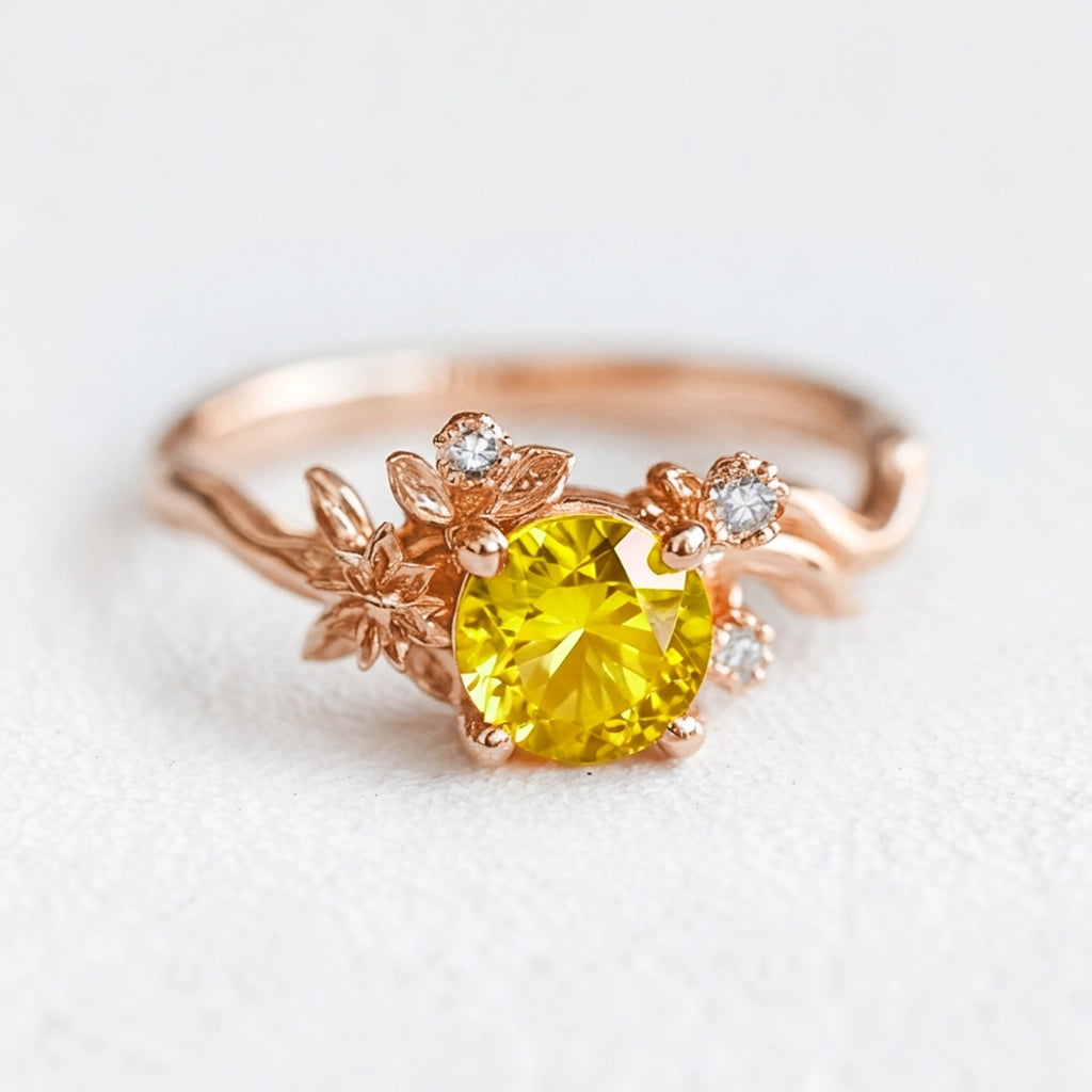 The Winding Vine | Nature-Inspired Yellow Sapphire Engagement Ring.