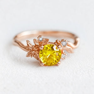 The Winding Vine | Nature-Inspired Yellow Sapphire Engagement Ring.