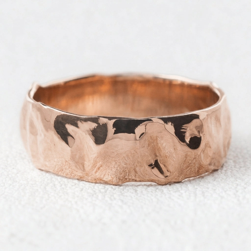 Titan Flow | Wide Liquid Gold Men’s Wedding Band.