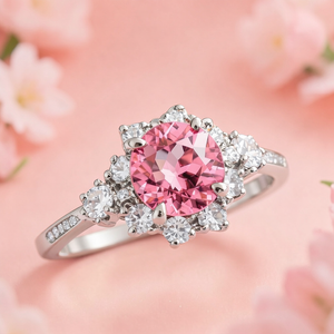 Marina‘s Cove | Brilliant Pink Halo Ring.