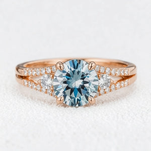 Celia‘s Zephyr | 2CT Sky Blue Sapphire Engagement Ring.