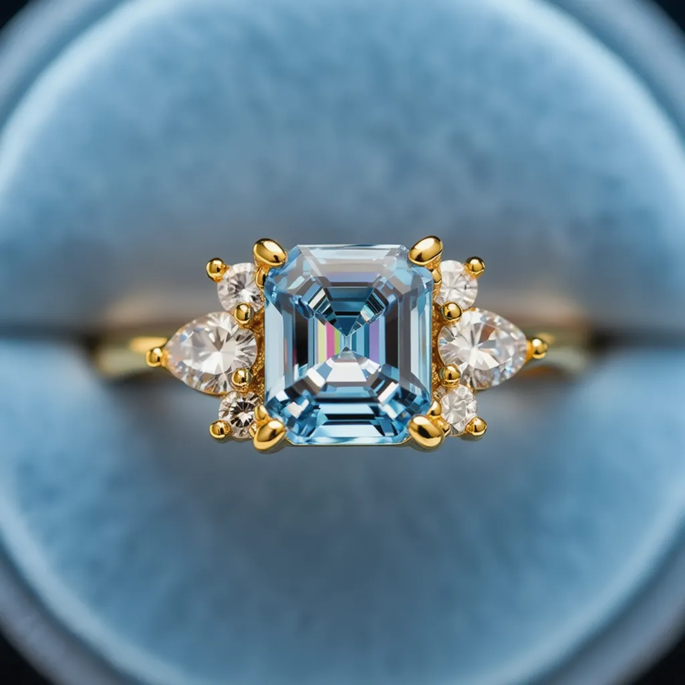 The Blue Quarter | Valencia‘s Asscher Cut Ring.