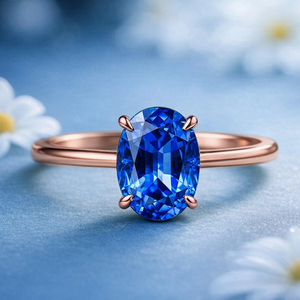 The Glacial Tarn | Elara‘s Oval Blue Sapphire Ring.