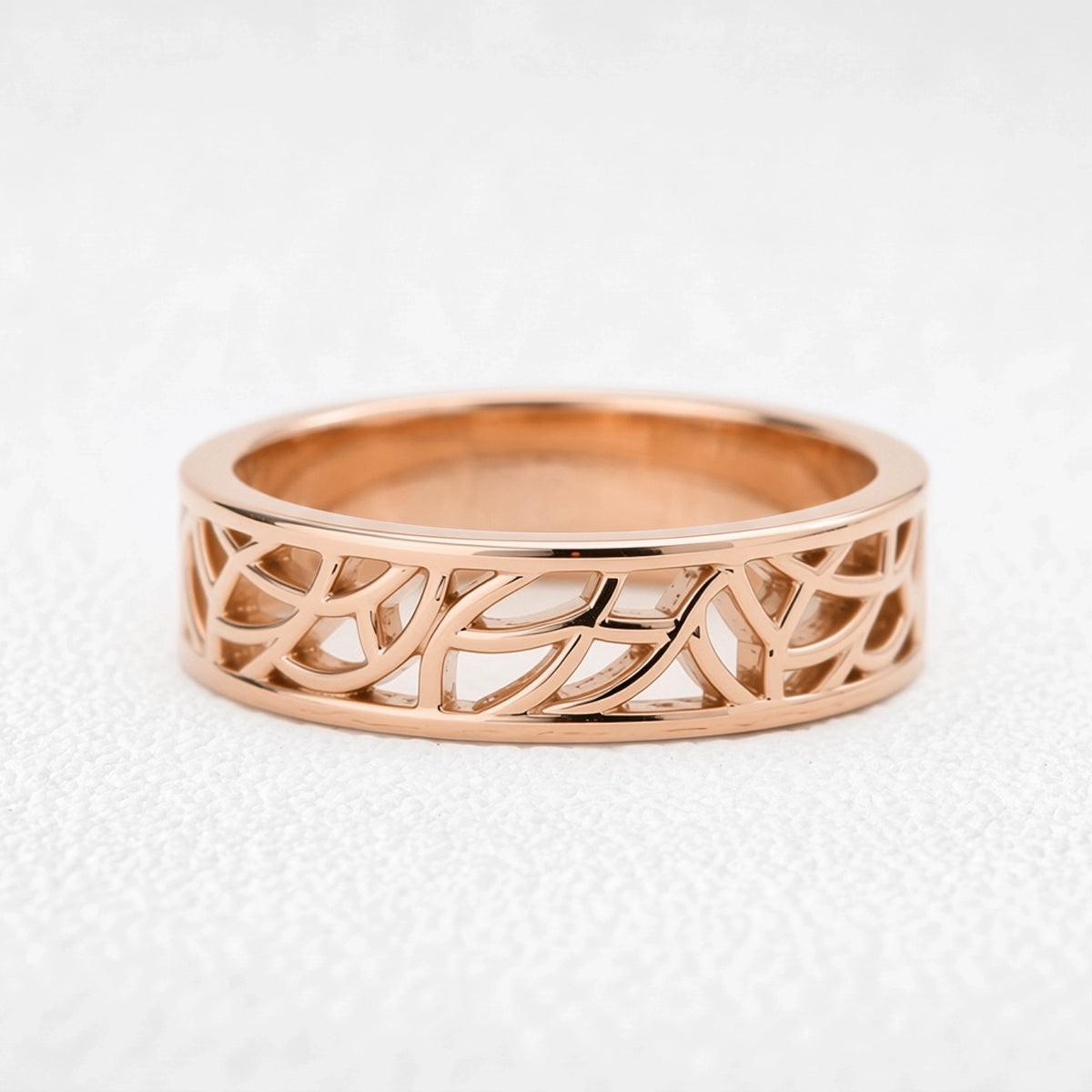Ariel’s Vault | Unisex Interwoven Arch Wide Band