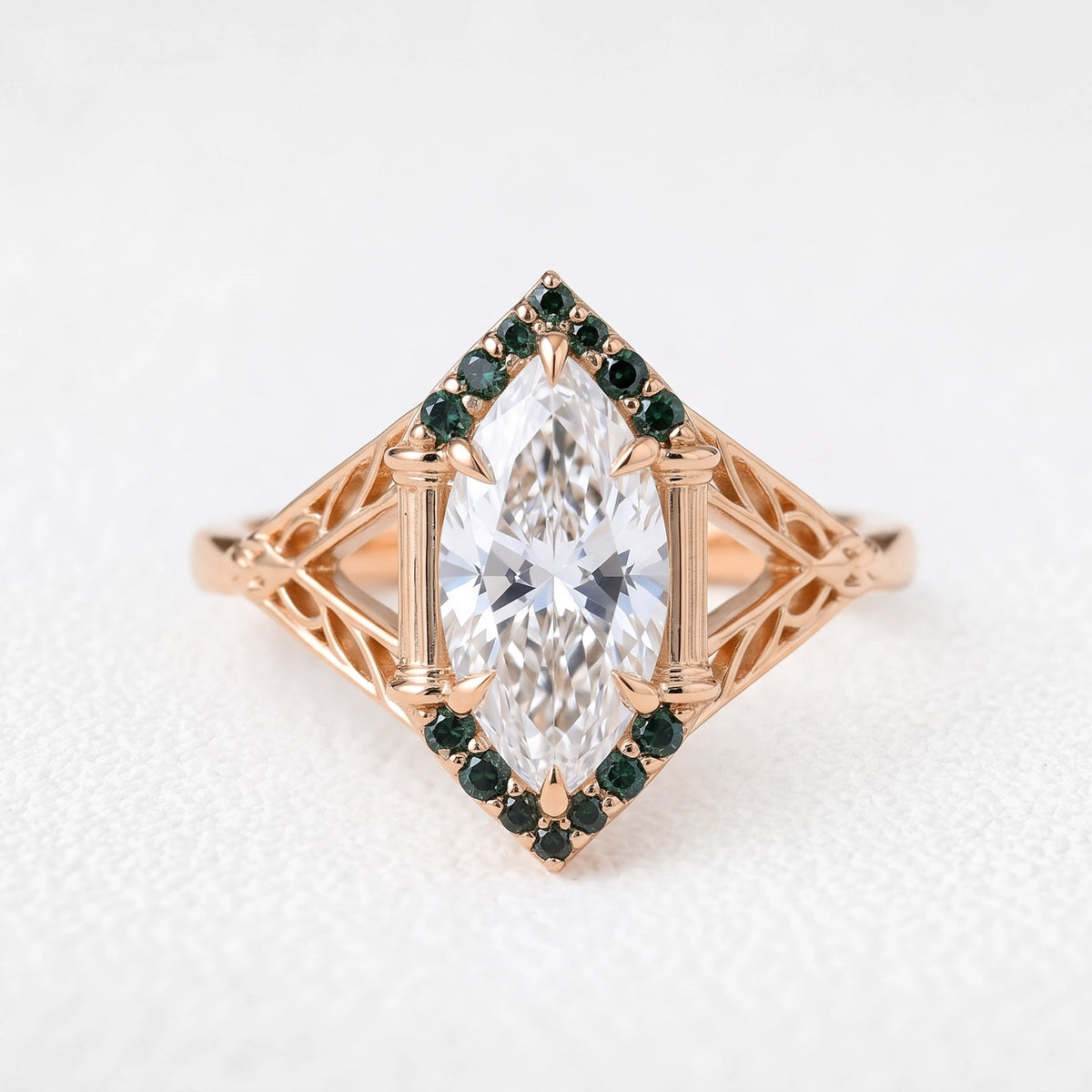 Ariadne’s Labyrinth | 2CT Marquise Diamond Ajouré Engagement Ring
