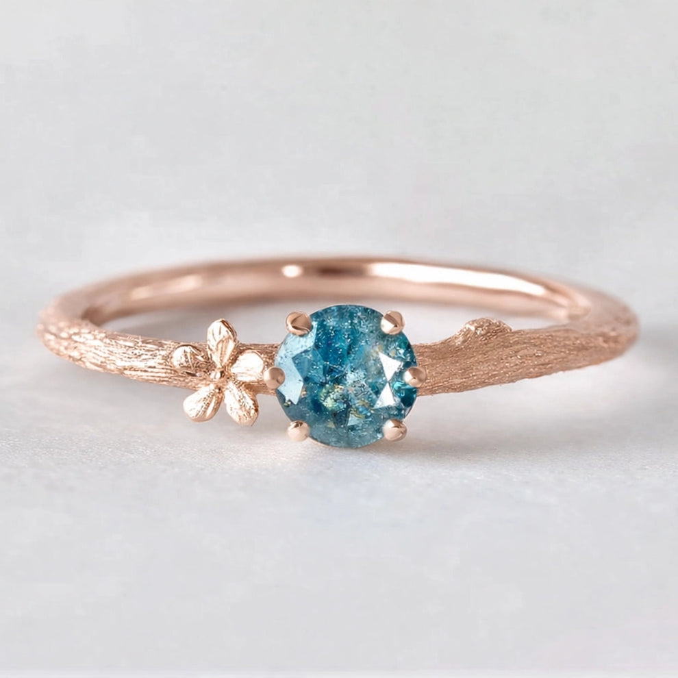 Jasmine Twilight | Blue Diamond Engagement Ring.