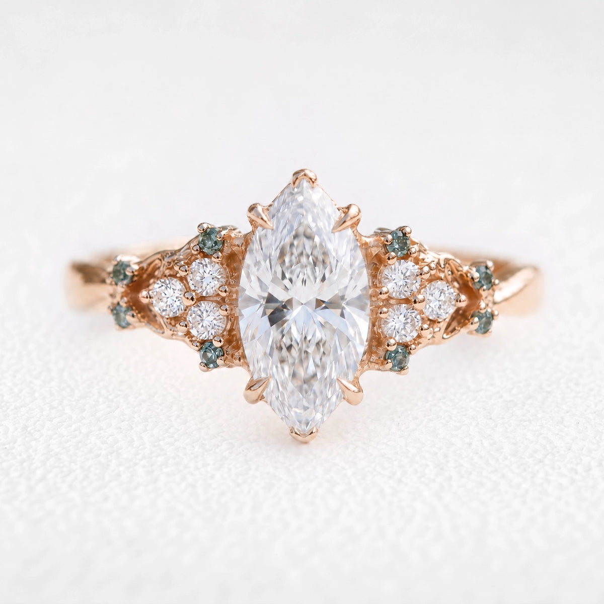 Eleonora’s Diadem | 1CT Marquise-Cut Diamond Vintage Engagement Ring