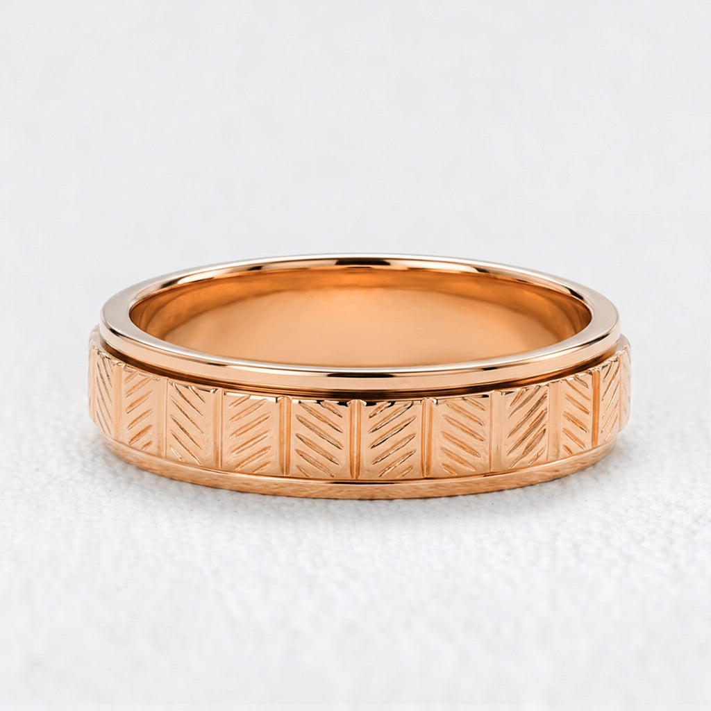 Orion's Forge | Herringbone Textured Men's Band