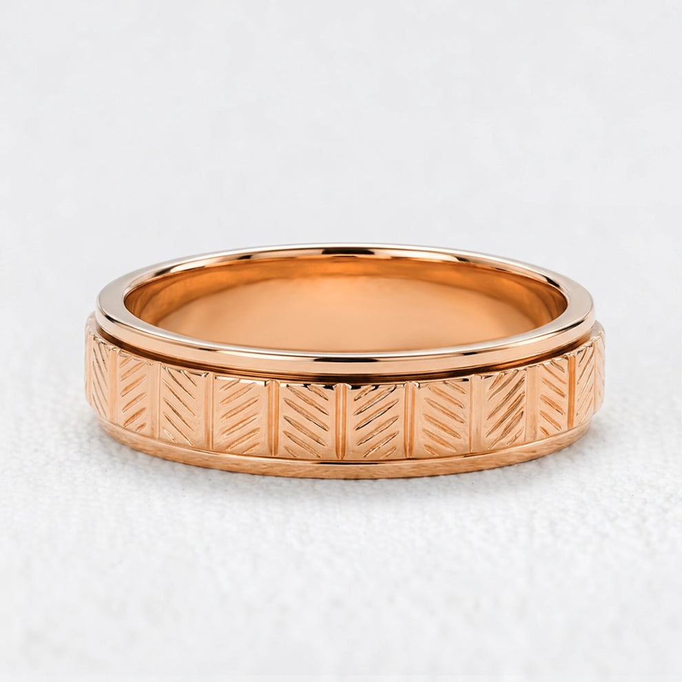 Orion's Forge | Herringbone Textured Men's Band