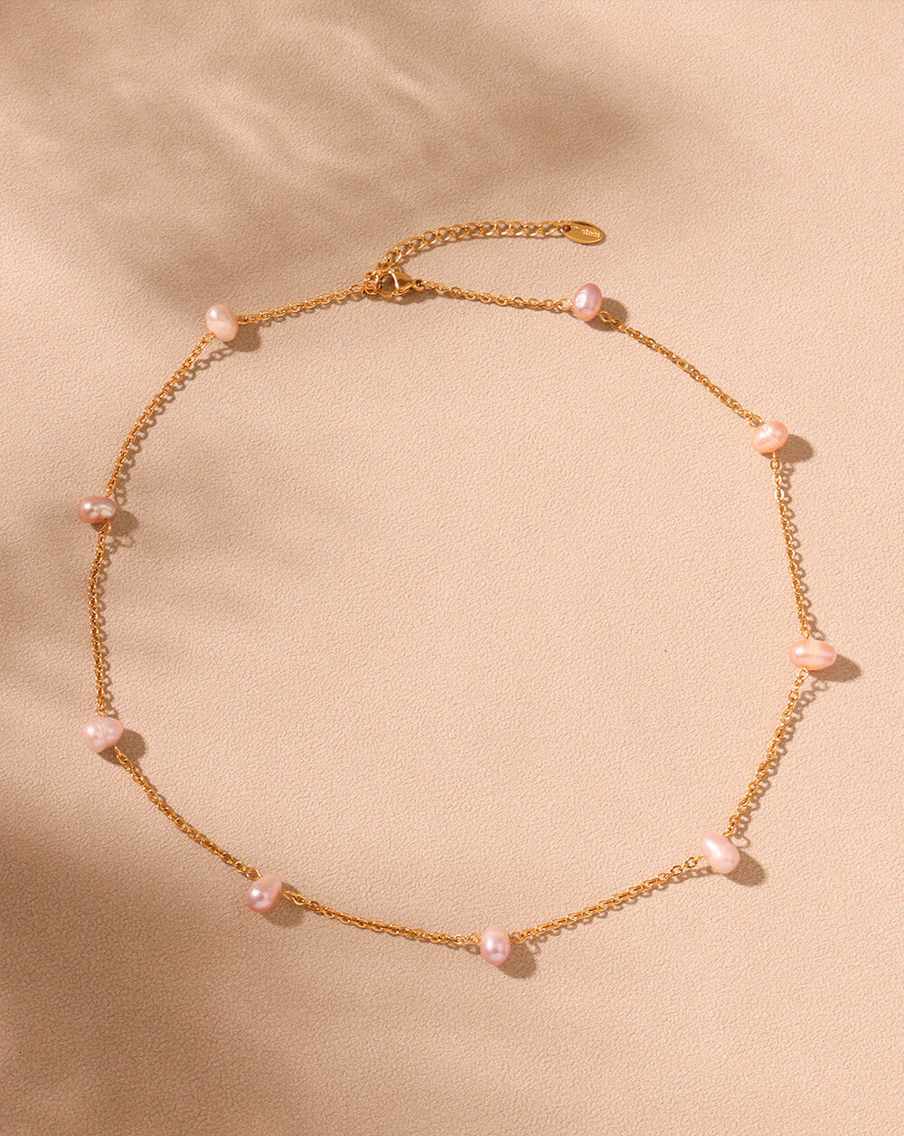 Elegant Blush Pink Freshwater Pearl Collar Necklace