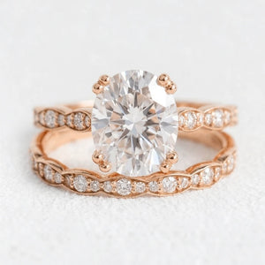 Grace’s Radiance | 3CT Oval Diamond Bridal Set 2pcs