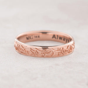 The Loyal Ivy | Hand-Carved Wedding Band.