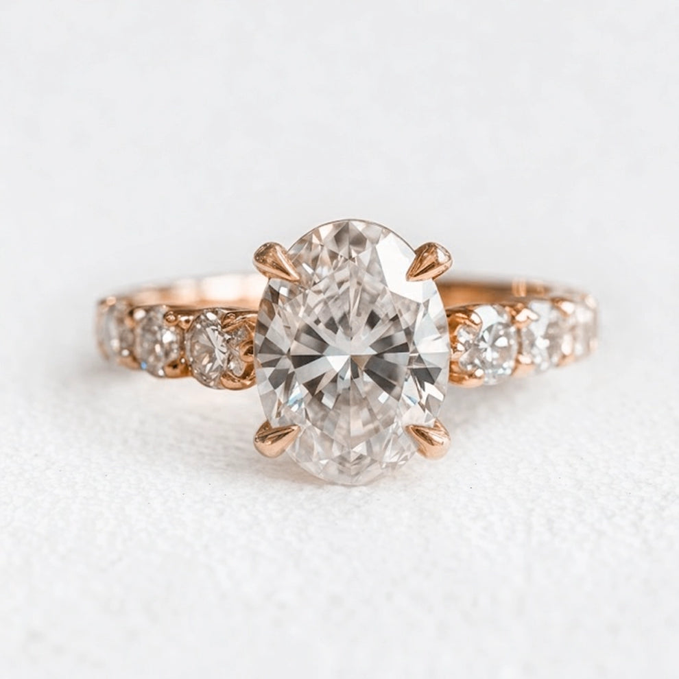 Astra’s Promise | 3CT Oval Diamond Solitaire Ring.