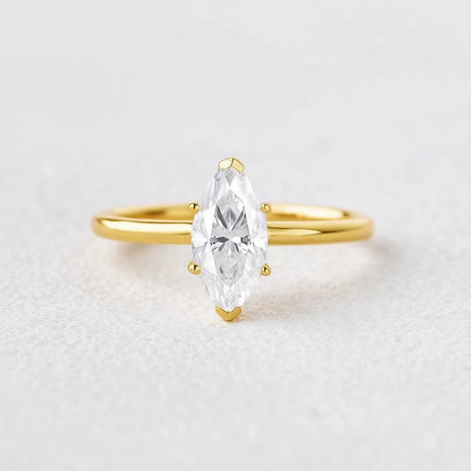 Grace’s Classic | 1.0CT Marquise Diamond Solitaire Engagement Ring.
