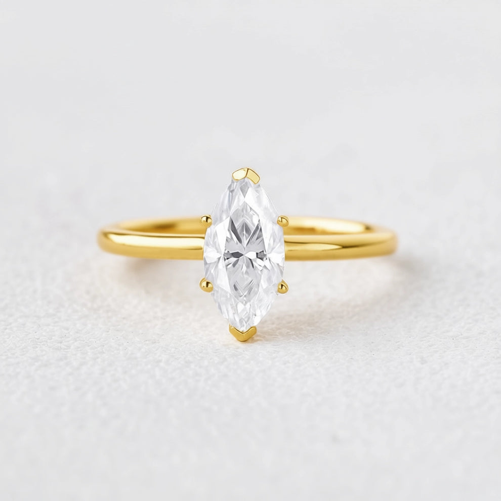 Grace’s Classic | 1.0CT Marquise Diamond Solitaire Engagement Ring.