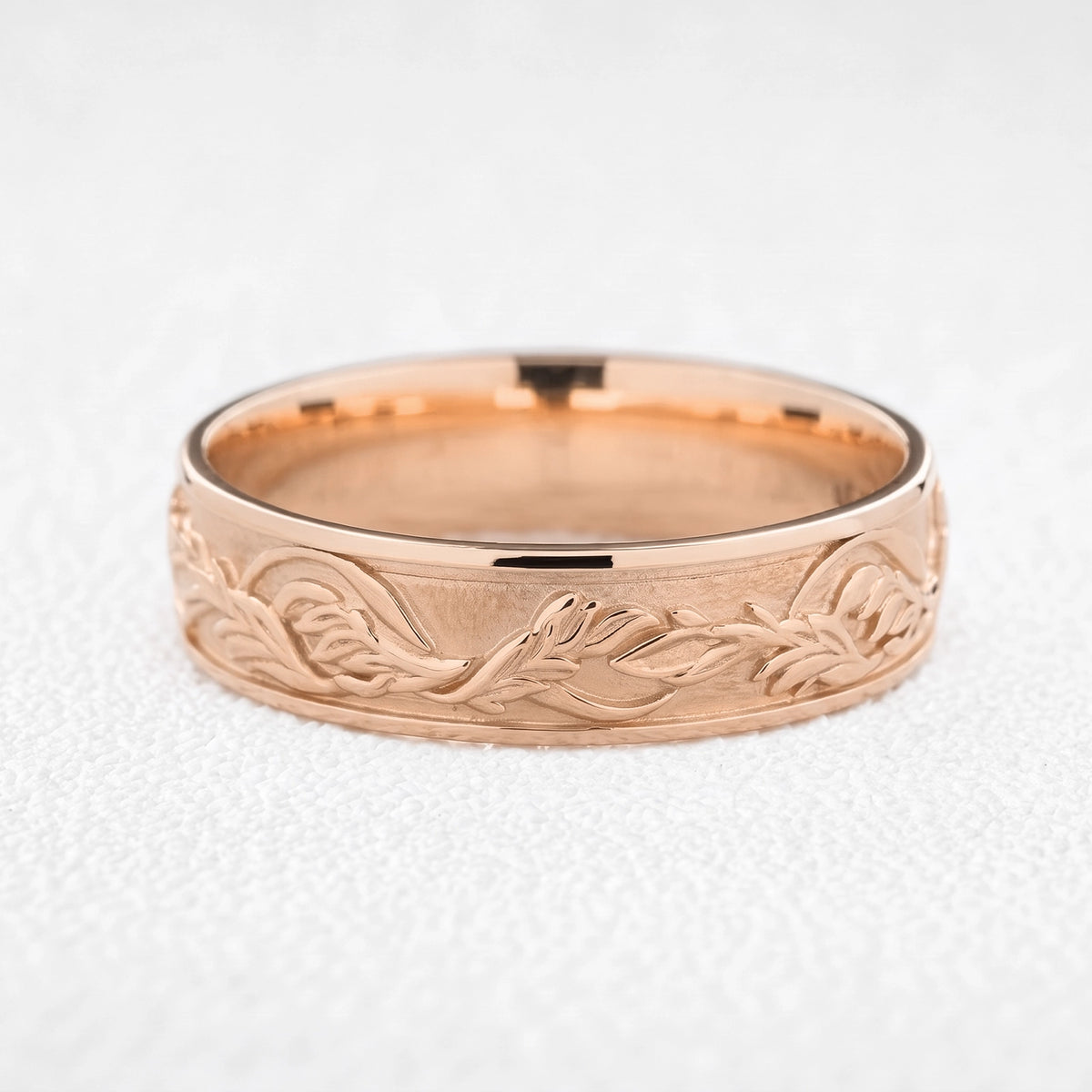 Augustus’ Triumph | 6MM Engraved Laurel Men’s Band