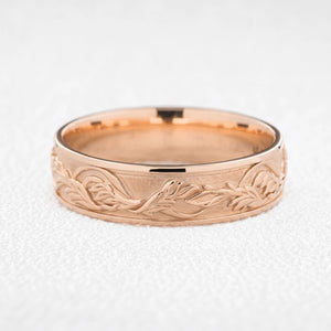 Augustus’ Triumph | 6MM Engraved Laurel Men’s Band