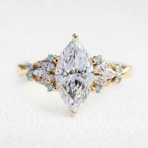 Eleonora’s Radiance | 2CT Marquise Diamond Vintage Engagement Ring